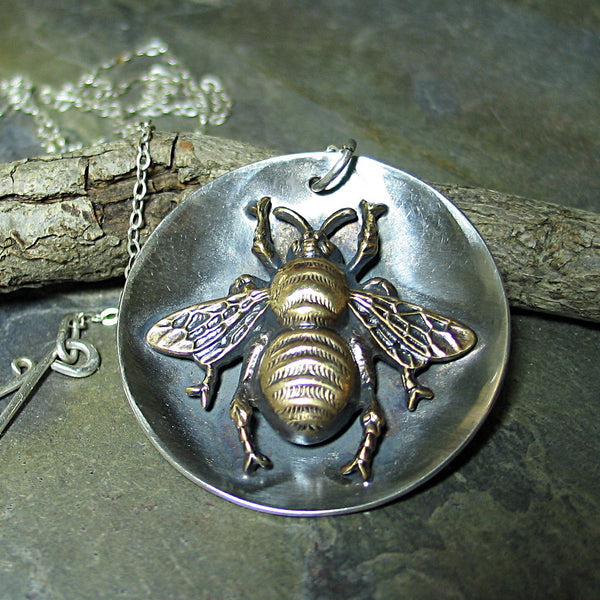 Bumblebee sterling silver flute pendant southwestern store